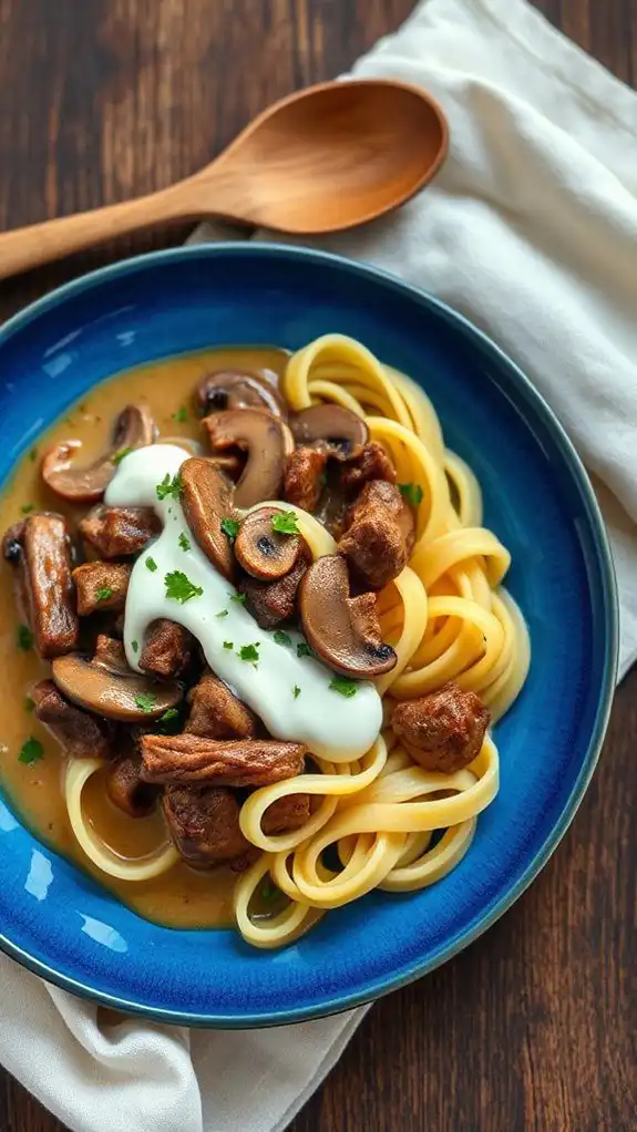 hearty creamy beef dish