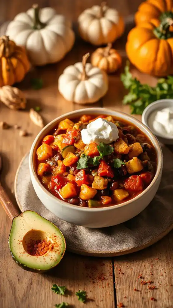 hearty fall vegetable chili