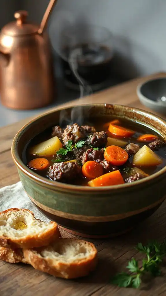 hearty guinness hamburger soup