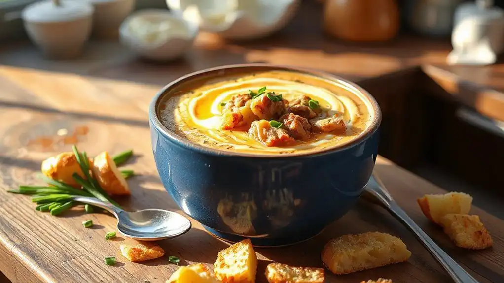 hearty hamburger potato soup
