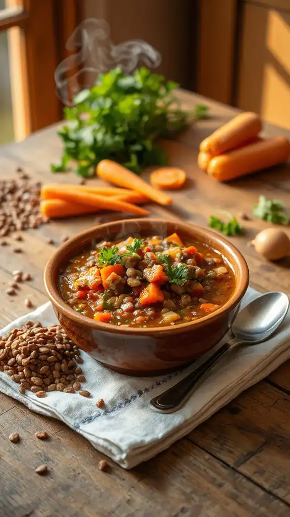 hearty lentil carrot stew