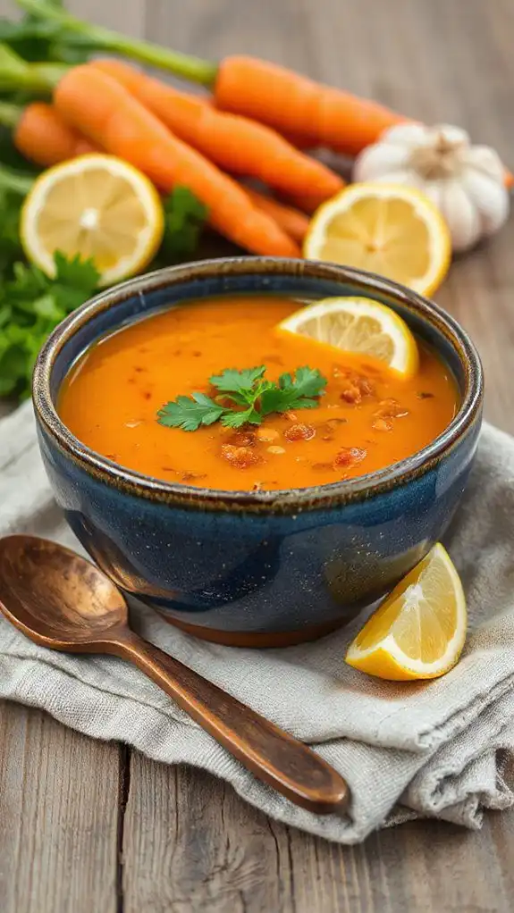 hearty lentil lemon soup
