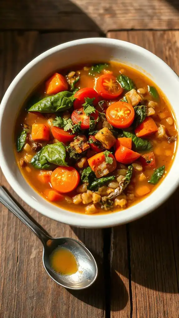 hearty nutritious vegetable broth