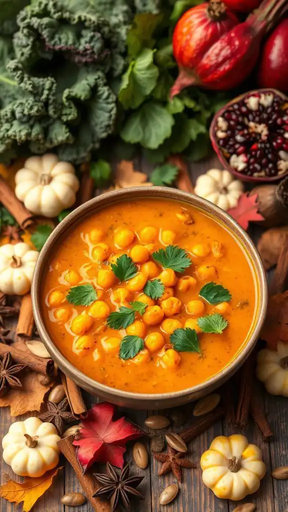 hearty pumpkin chickpea stew