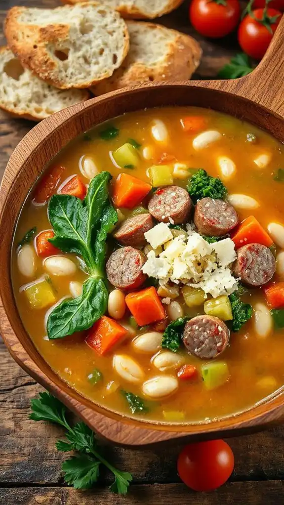 hearty sausage and beans