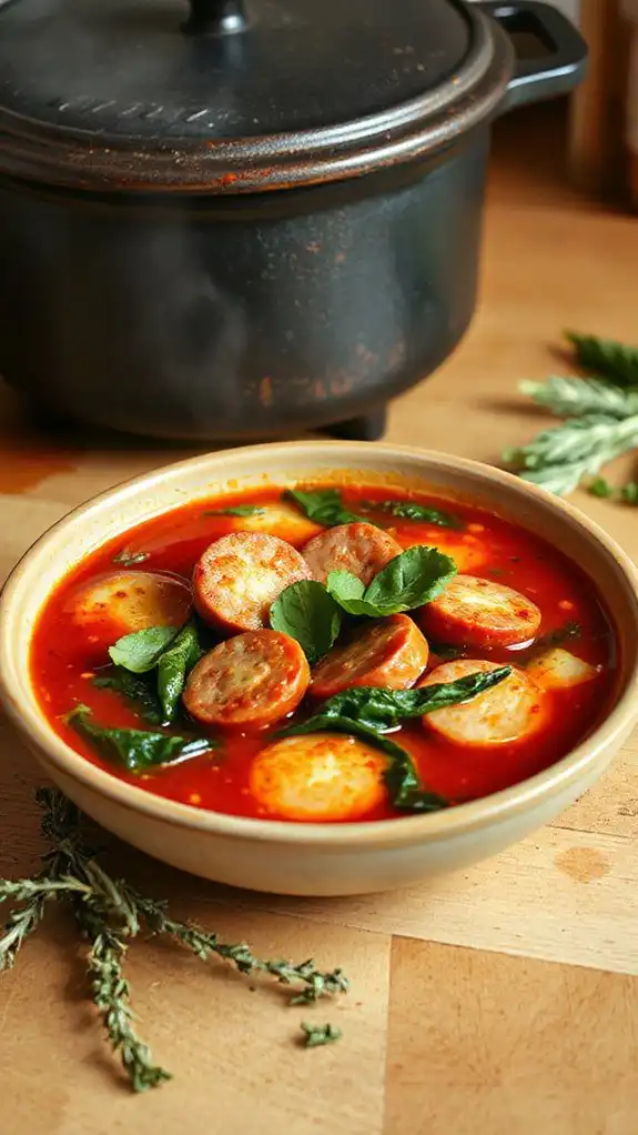 hearty sausage and kale