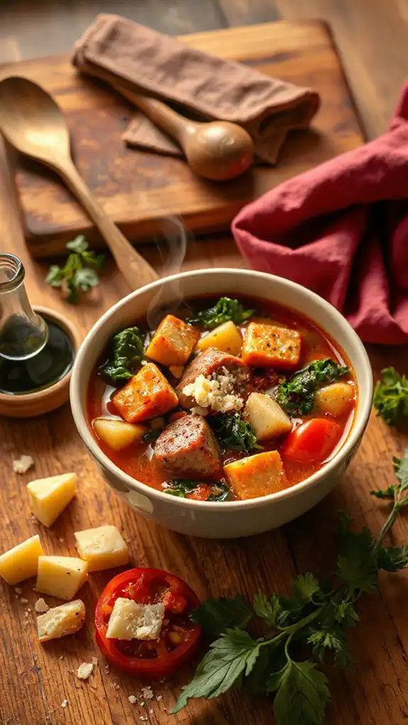 hearty sausage and kale soup
