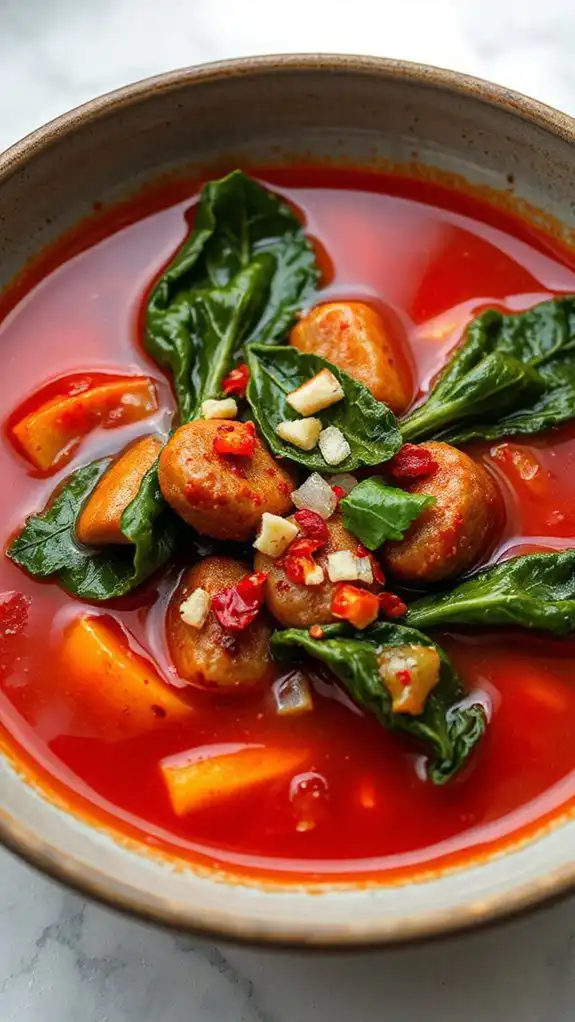 hearty sausage and kale soup