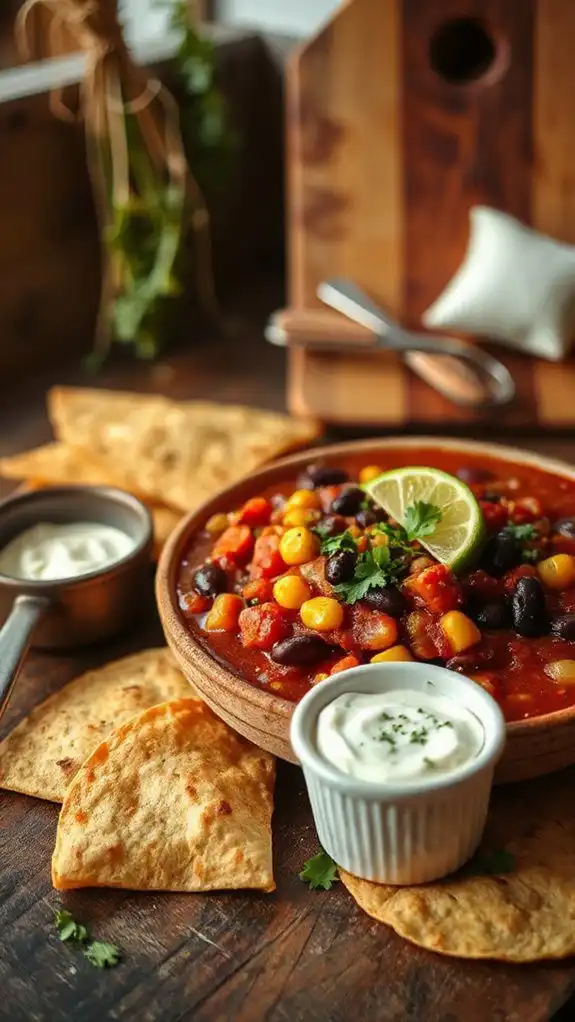 hearty vegetable and bean chili