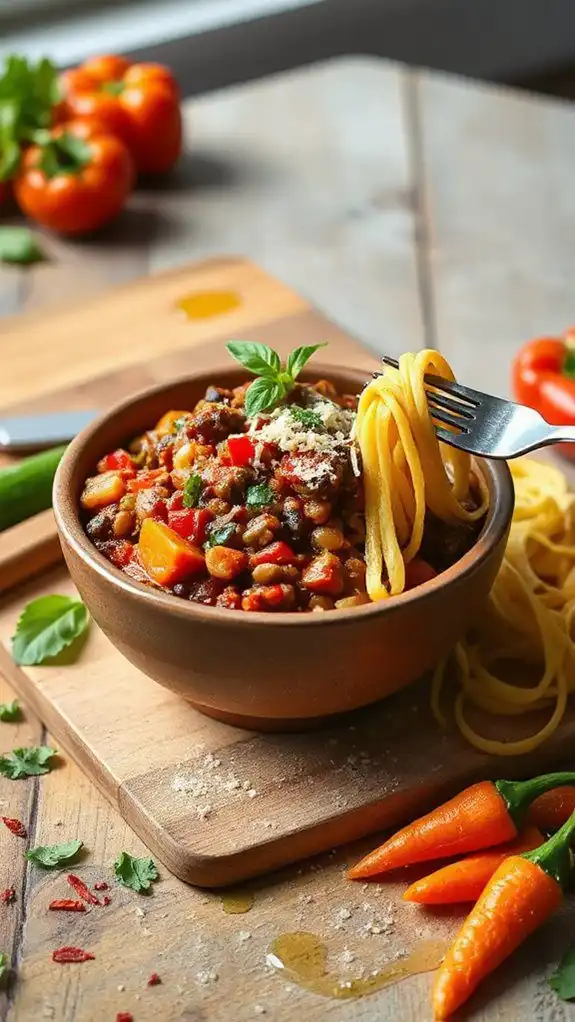 hearty vegetable lentil sauce