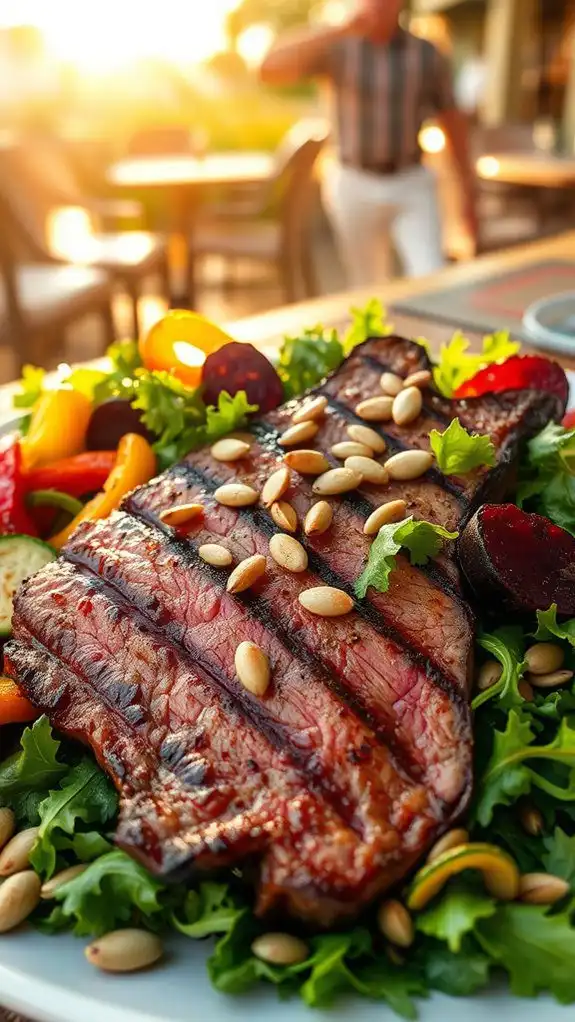 hearty vegetable steak salad hearty vegetable steak salad