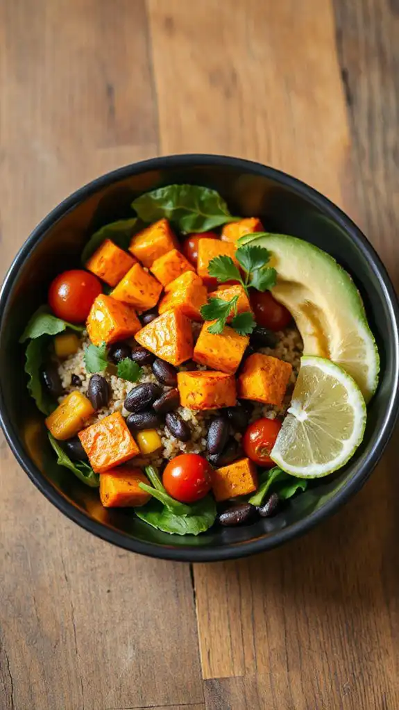 hearty veggie filled bowl