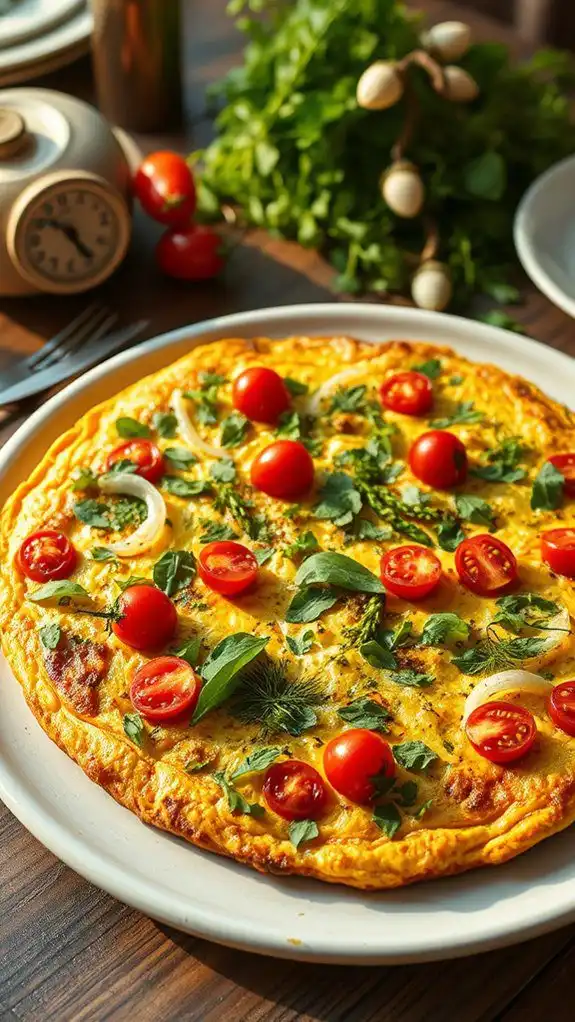 herb and vegetable frittata