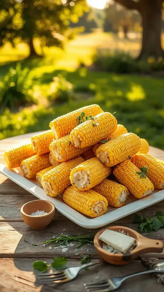 herb buttered corn dish