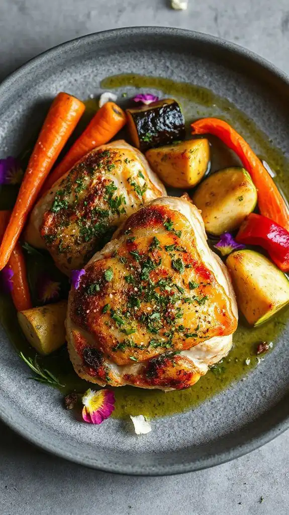 herb crusted chicken thighs recipe