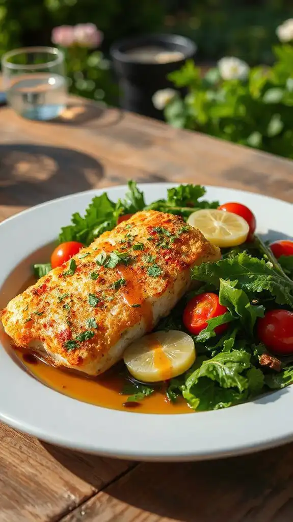 herb crusted cod salad recipe