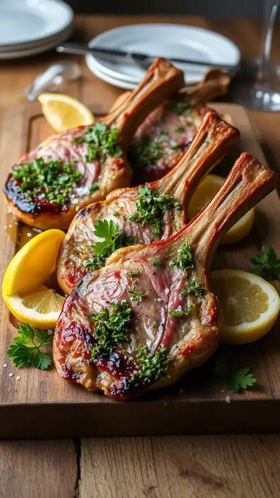 herb crusted lamb chops recipe