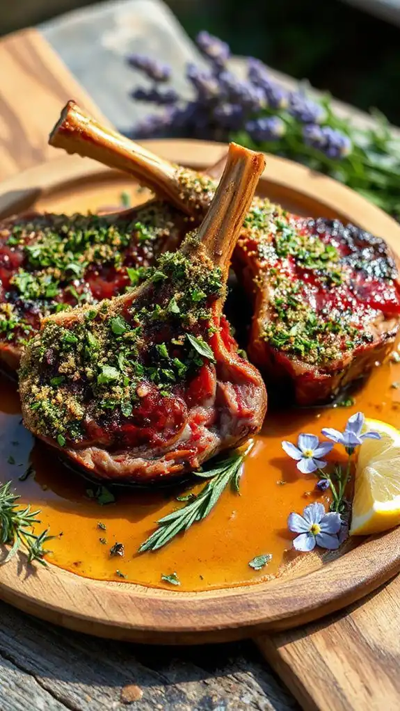 herb crusted lamb chops recipe