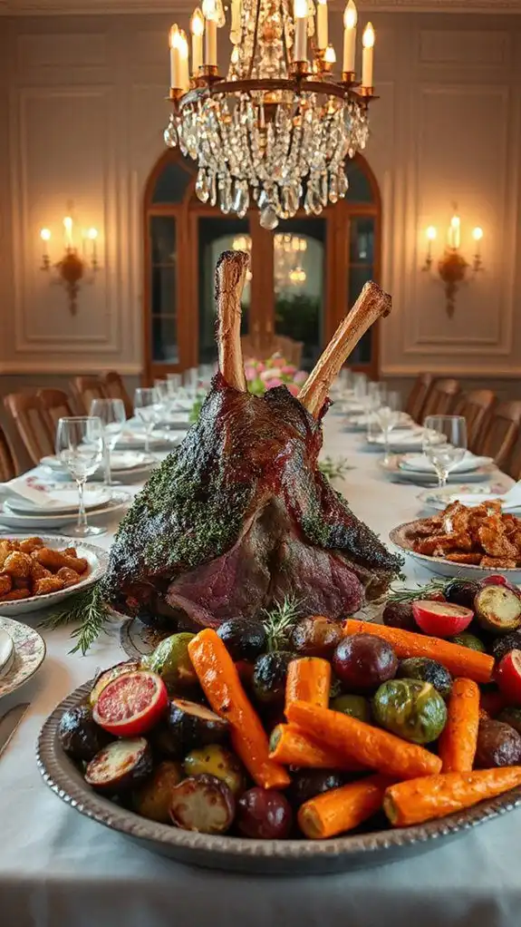 herb crusted lamb dish