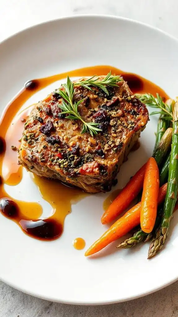 herb crusted lamb loin recipe