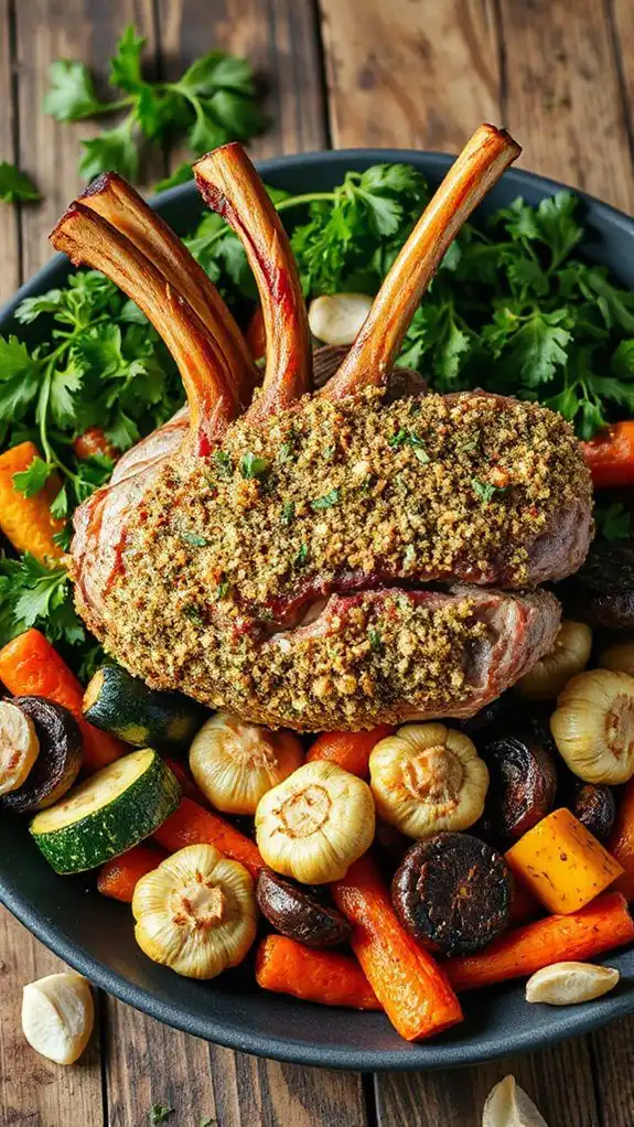 herb crusted lamb recipe