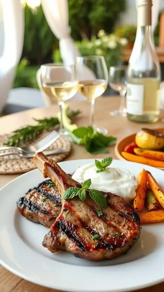 herb crusted lamb with yogurt
