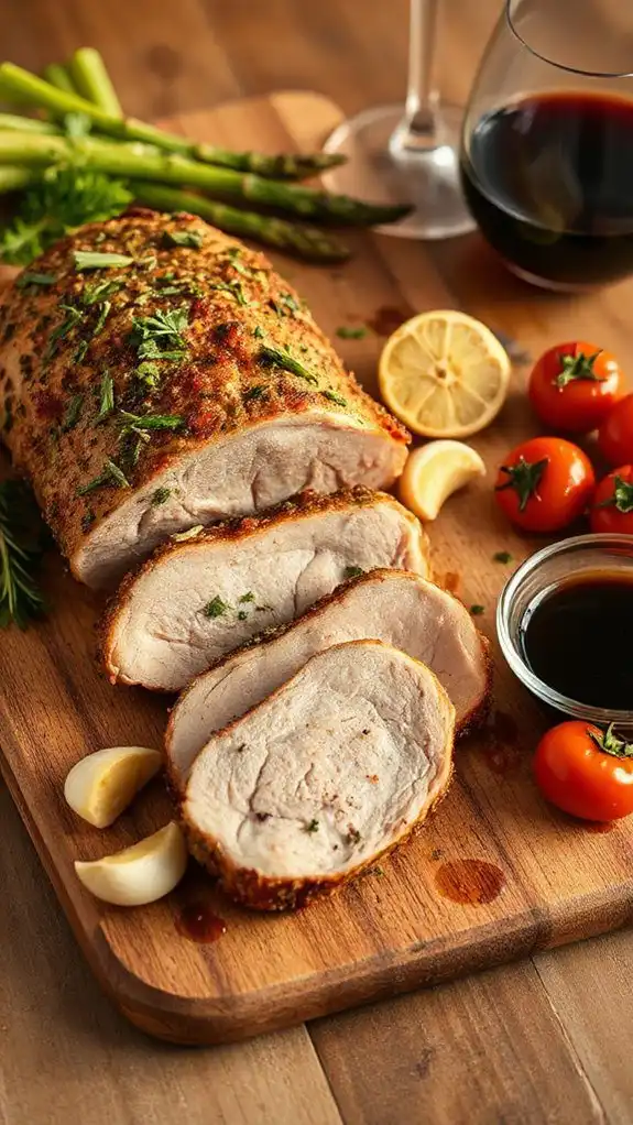 herb crusted pork preparation technique
