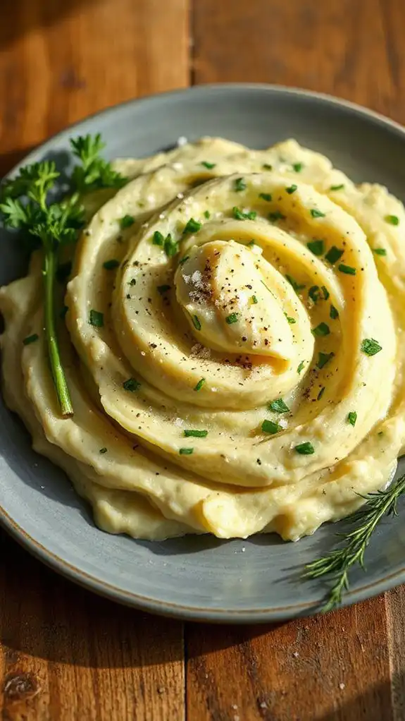 herb infused creamy potatoes