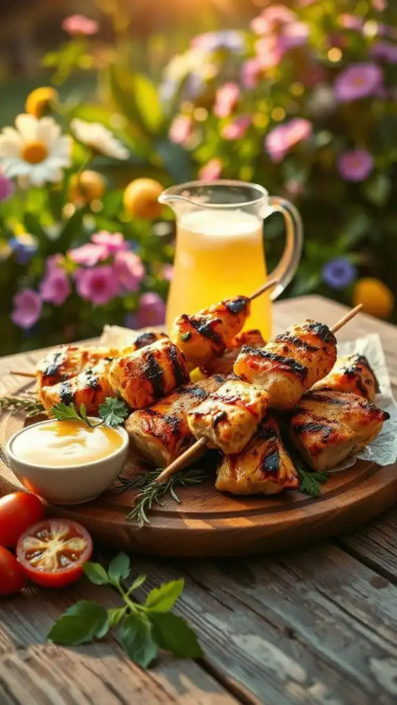 herb infused grilled chicken