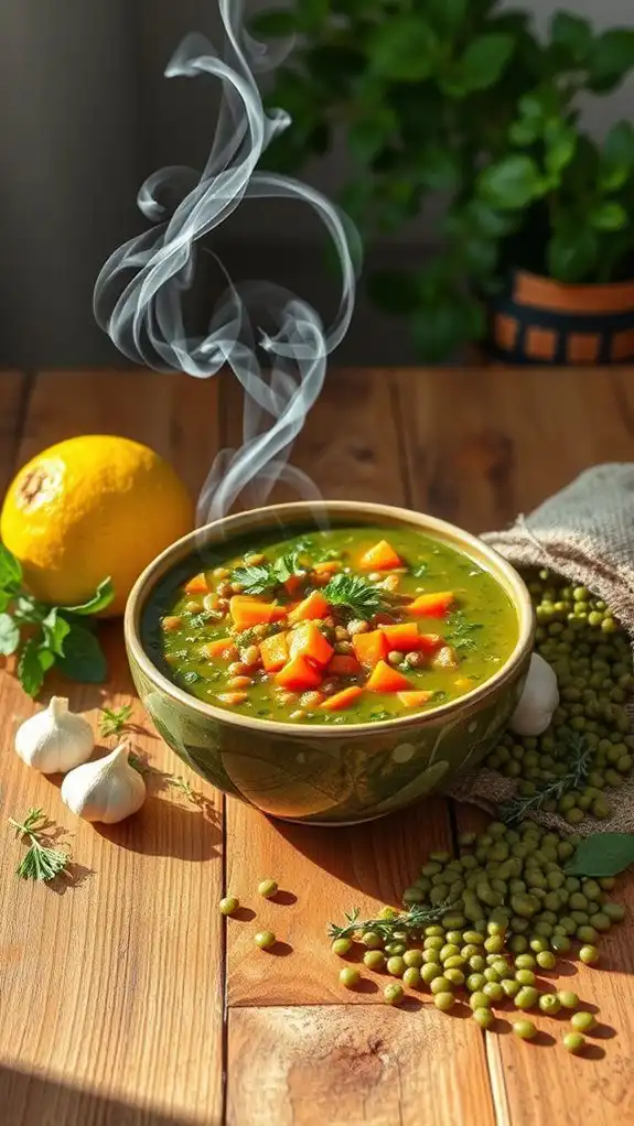 herb infused lentil soup