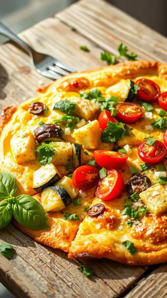 herb infused ricotta frittata herb infused ricotta frittata