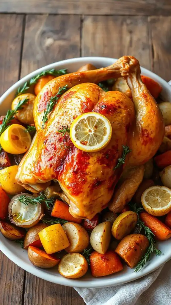 herb infused roasted chicken dish herb infused roasted chicken dish