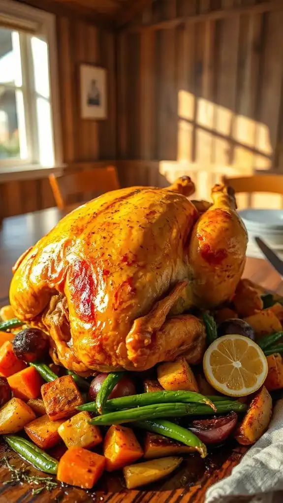 herb infused roasted chicken dish