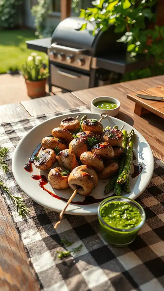 herb infused vegetable kebabs