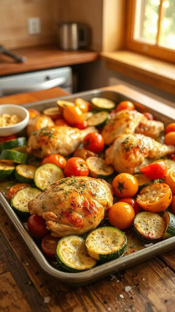 herb seasoned chicken with vegetables