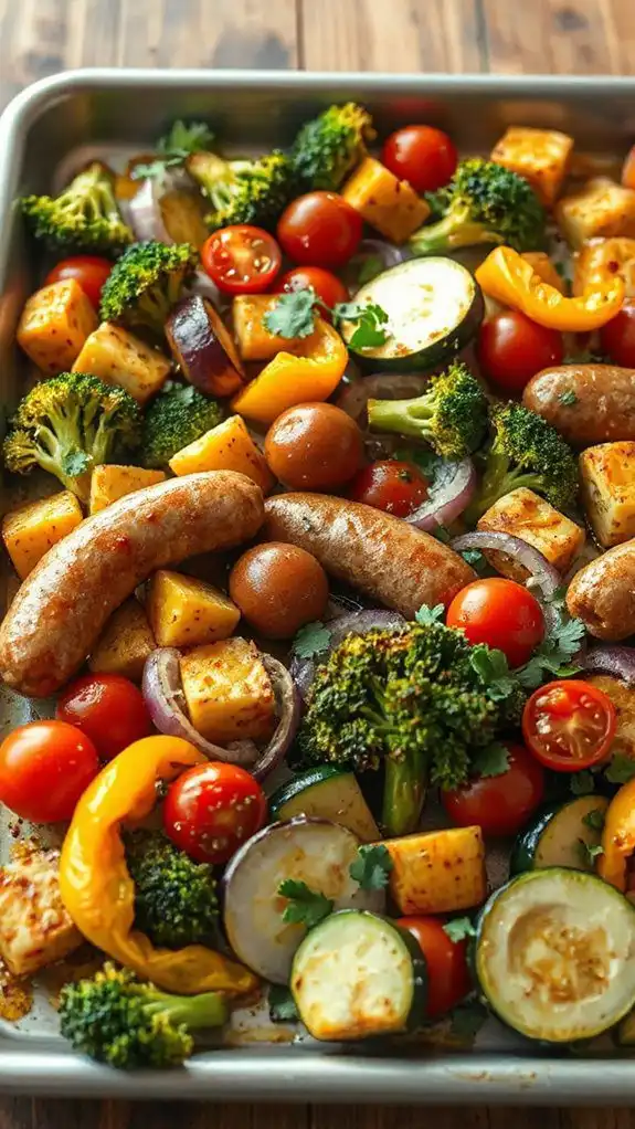 herb seasoned sausage and vegetables