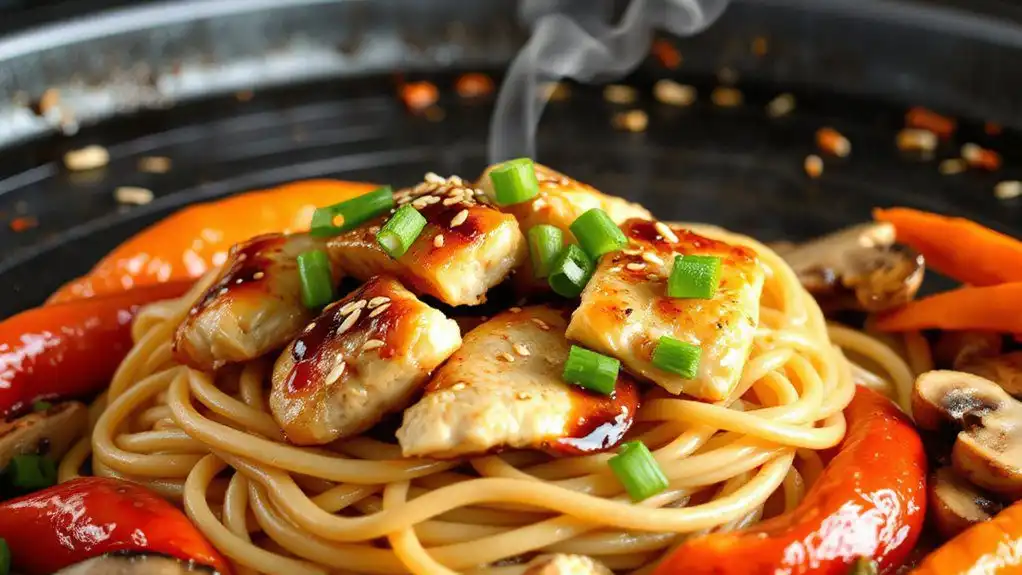 hibachi chicken noodle stir fry hibachi chicken noodle stir fry