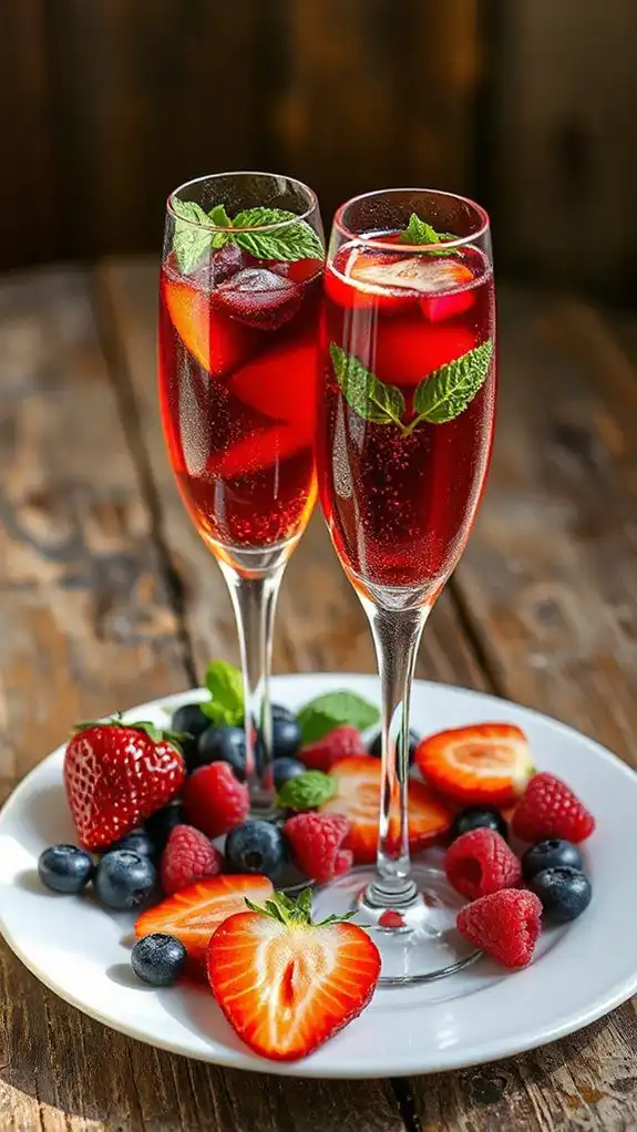 hibiscus berry sparkling cocktail