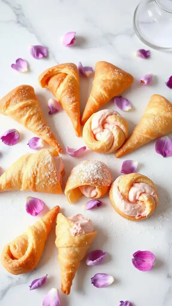 hibiscus flavored cream pastries