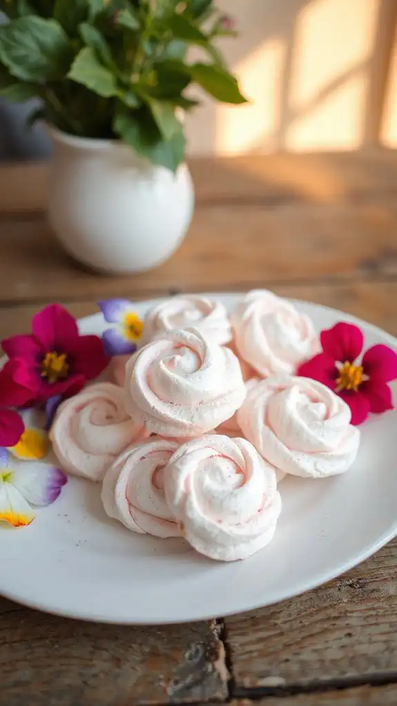 hibiscus flavored meringue treats