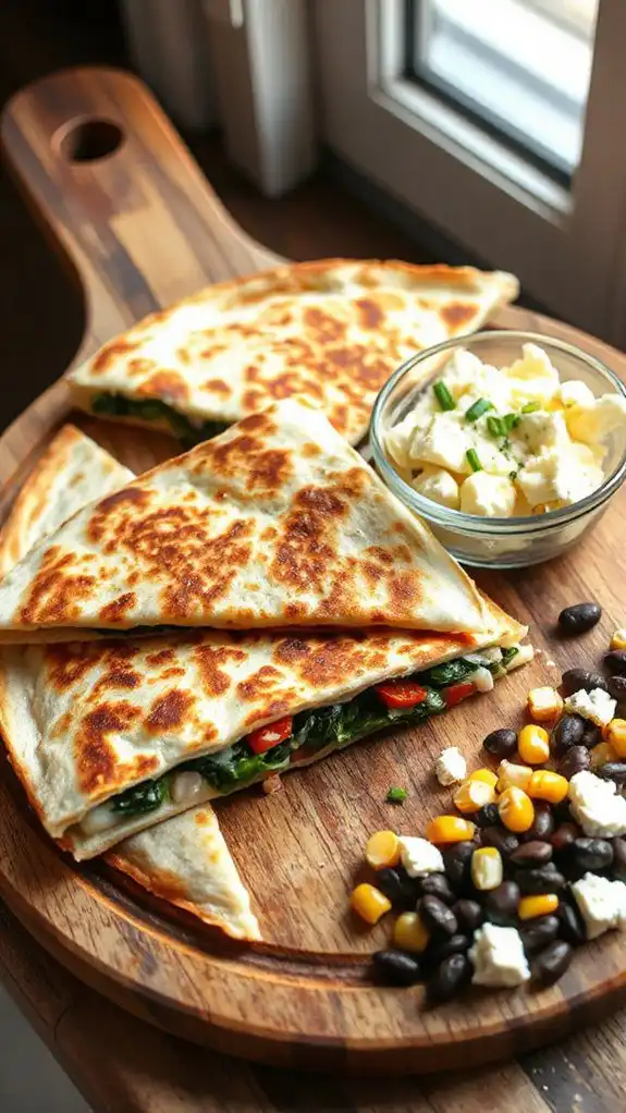 high protein breakfast quesadilla recipe