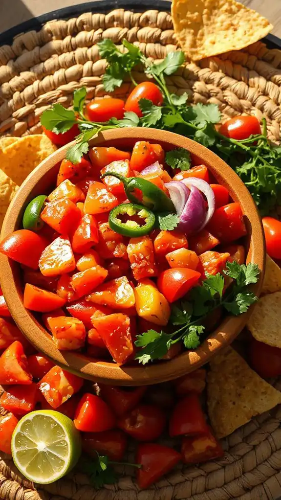 homemade fresh tomato salsa