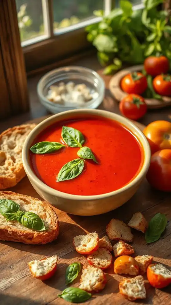 homemade tomato basil soup