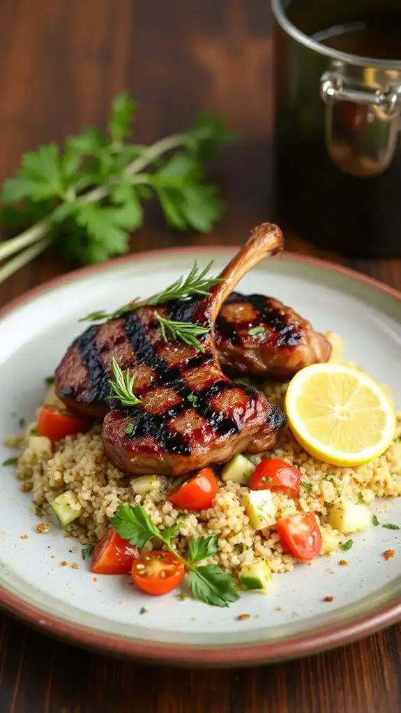 honey lemon glazed lamb chops