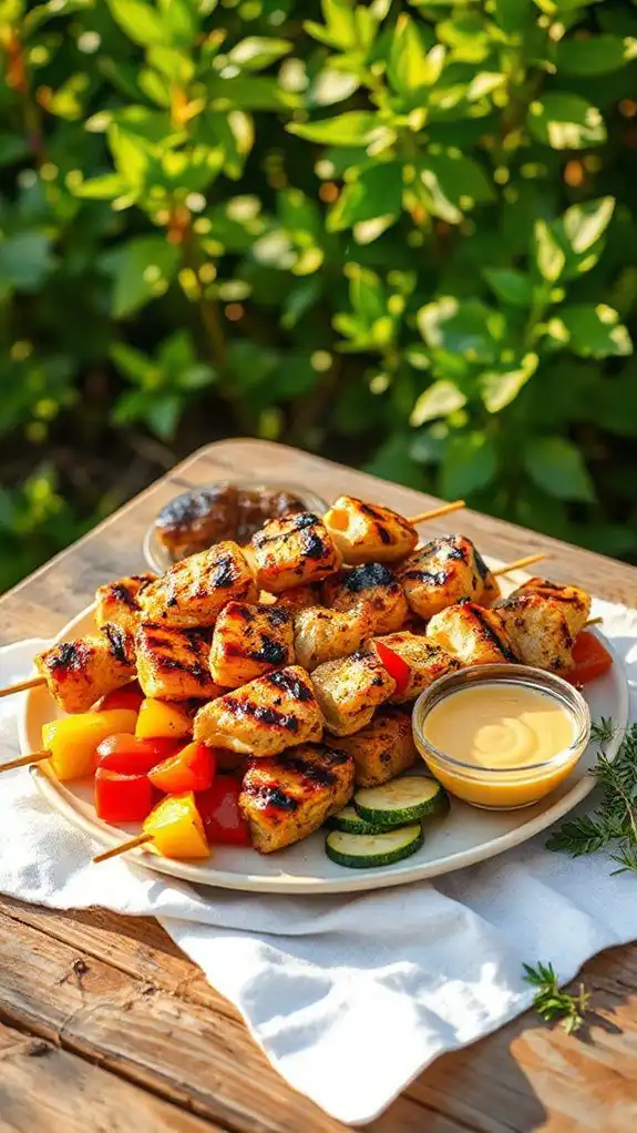 honey mustard chicken skewers