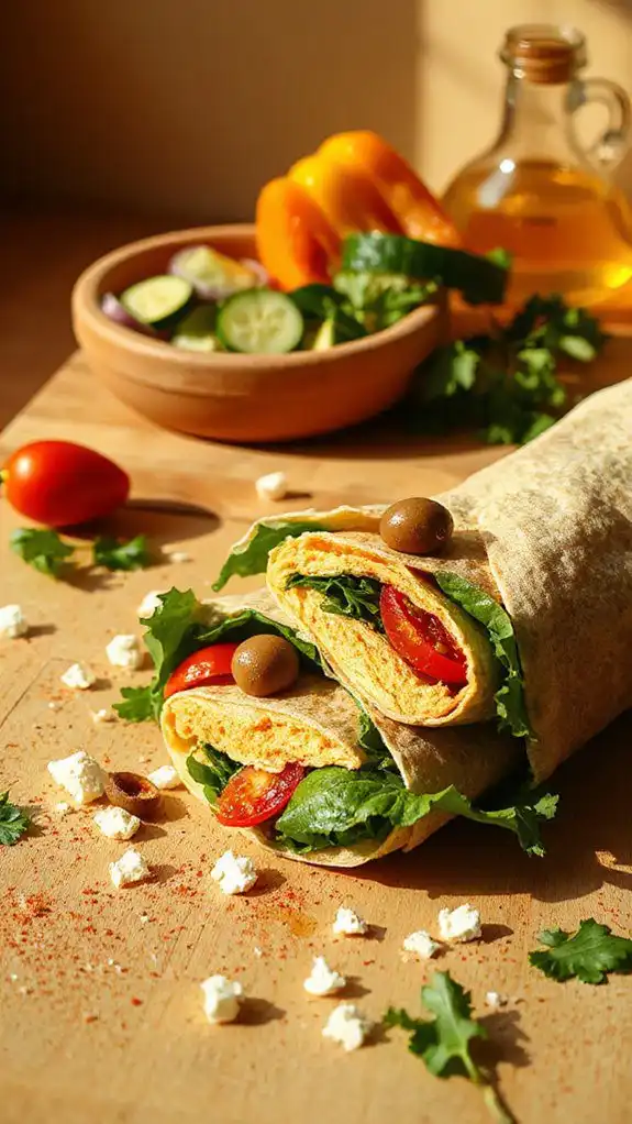 hummus vegetable wrap bowl