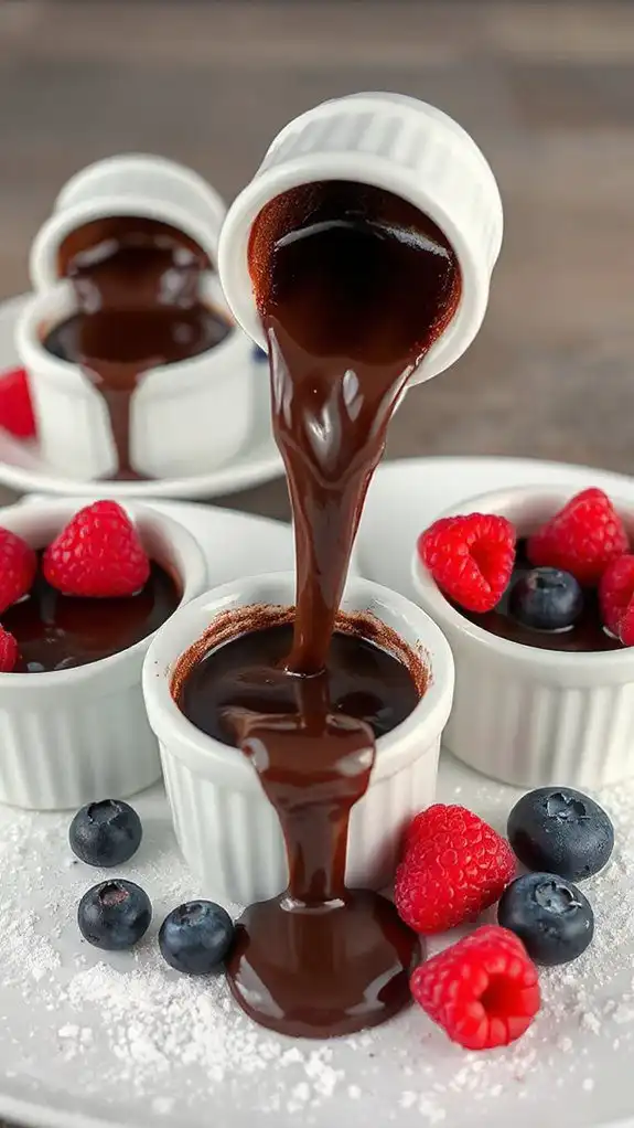 indulgent molten chocolate dessert