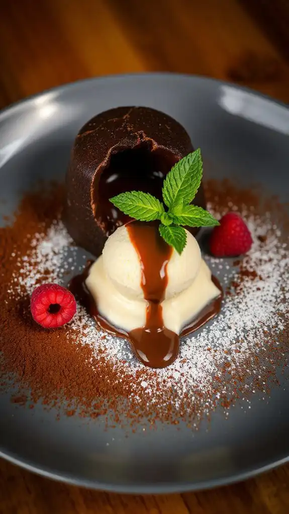 indulgent molten chocolate dessert