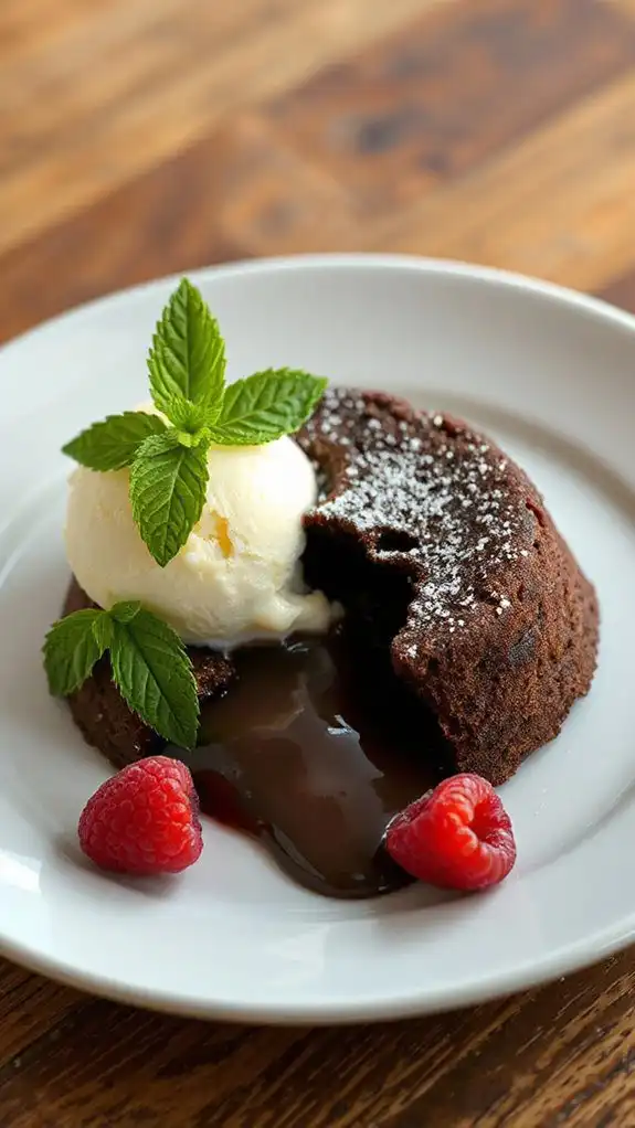 indulgent molten chocolate dessert