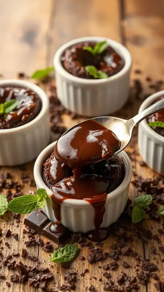 indulgent molten chocolate dessert